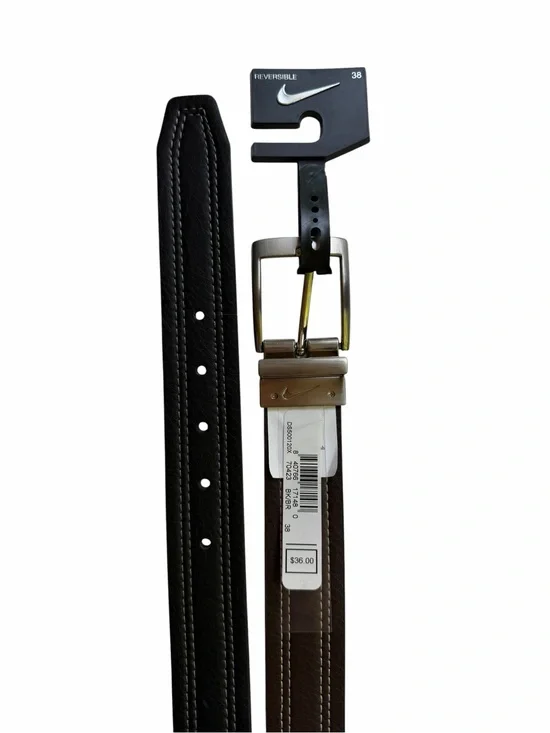 Nike Men's Reversible Belt Black and Brown Size 38 New