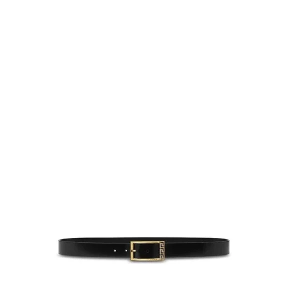 Versace Greca Belt Men's 80/32 Black Buckle Closure