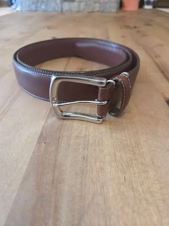 Torino Leather Co. Tumbled Leather Belt Brown Size 44 Model 61551
