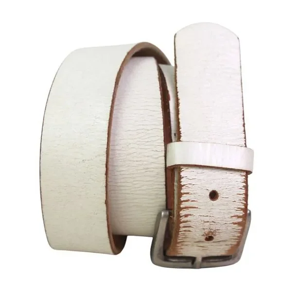 Mexico OFF WHITE GENUINE LEATHER 1 3/8