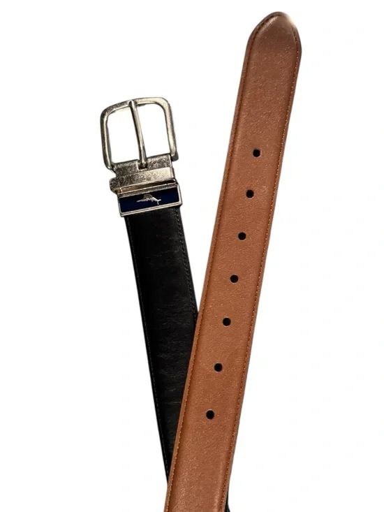 Tommy Bahama Reversible XL Black Brown Leather Belt