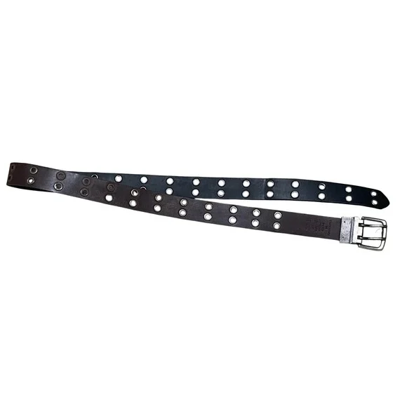 Double Grommet Reversible Belt Size 42 Black Brown Punk Streetwear Casual