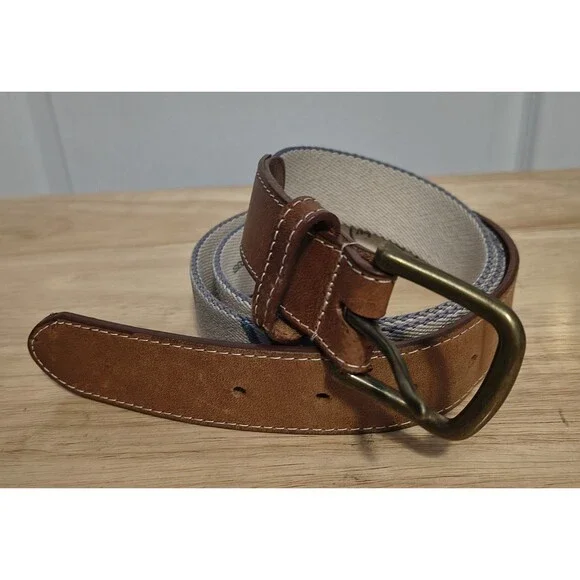 Doc Murphy | Golf Belt | Size 40| Khaki, Canvas Leather