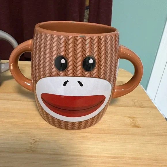 Sock Puppet Two Handle Coffee‎ Mug Brown Galerie