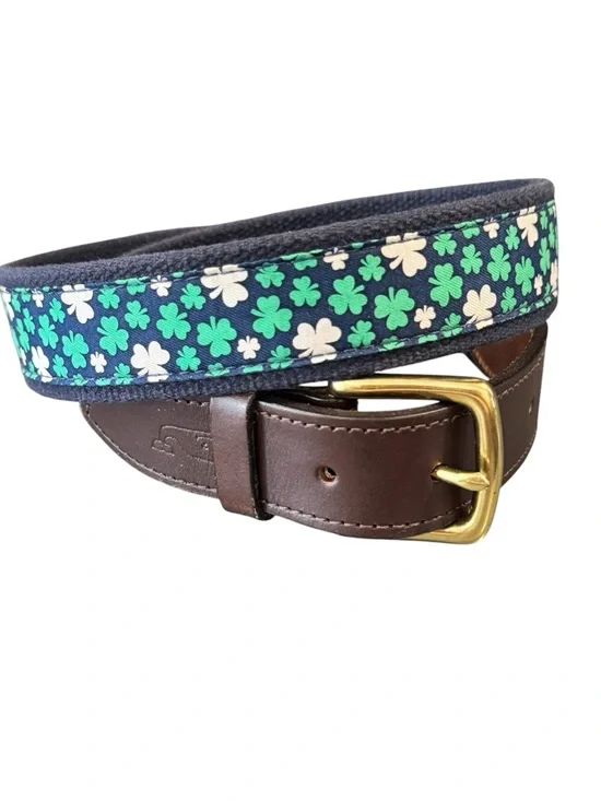 Vineyard Vines Shamrock Canvas Club Belt 34