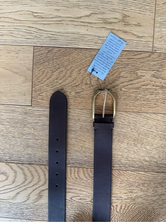 Ralph Lauren Purple Label Wellington Equestrian Leather Belt Luxury Italy 38