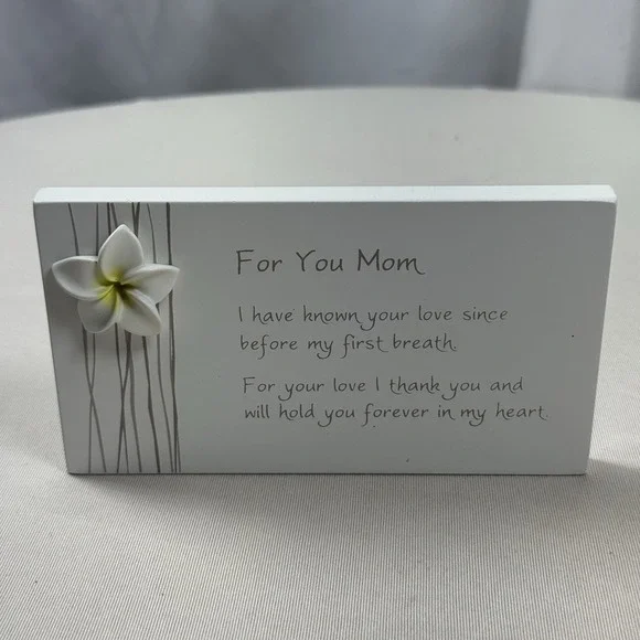 For You Mom…white Plaque With Stand‎ - New