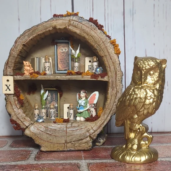 Rustic Tree Magical Fairy Trinket Shelf Night‎ Light Magical Mystical Enchanted