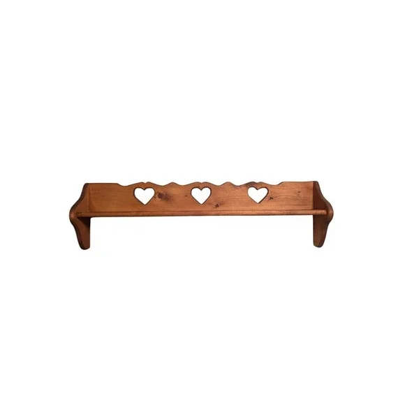Vintage Wood Heart Wall Shelf 37