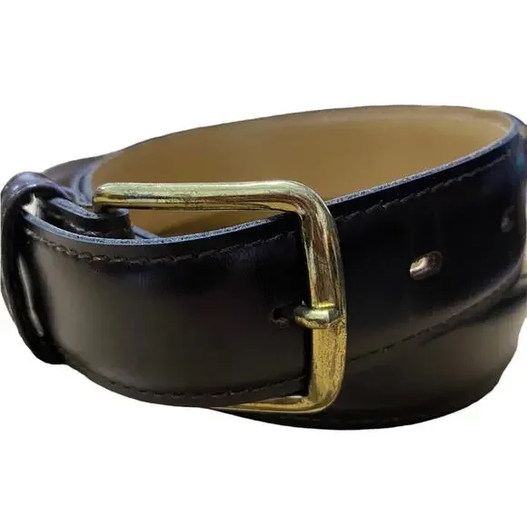 Mens brown genuine leather belt Sz 42 Classic Casual Brown