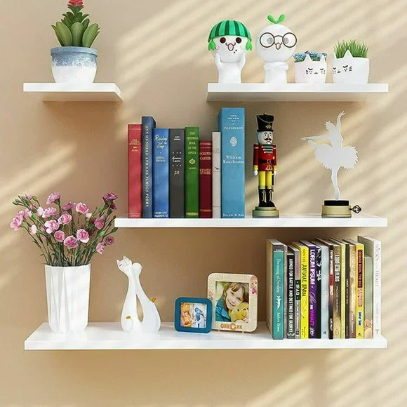 Set of four white‎ floating shelfs (Brand New)