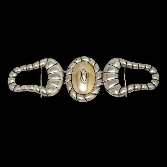 Vintage Belt Buckle Women 3-Piece Victorian Hippie Made In The‎ USA By Dame Belt