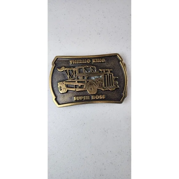 Tyrone Malones Super Boss Belt Buckle Worlds Fastest Diesel Truck Vtg IMC.NOX629