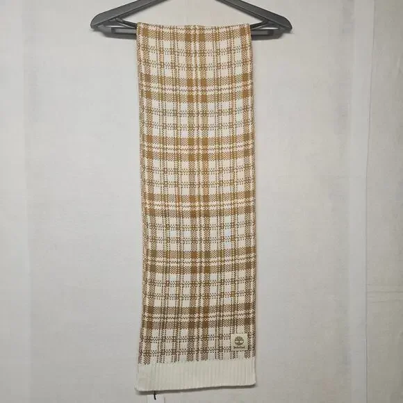 NWT Timberland Women's Plaid Scarf in Wheat