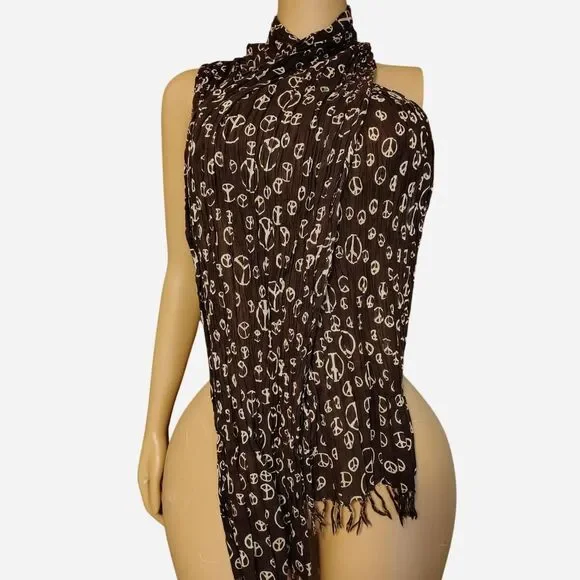 American-eagle Women's Brown and Black Scarf-wraps‎