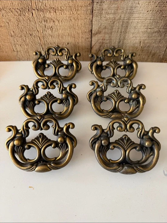 Ornate Chippendale Drawer Pull Drop Handles Dresser Handle (2.5 inch center)
