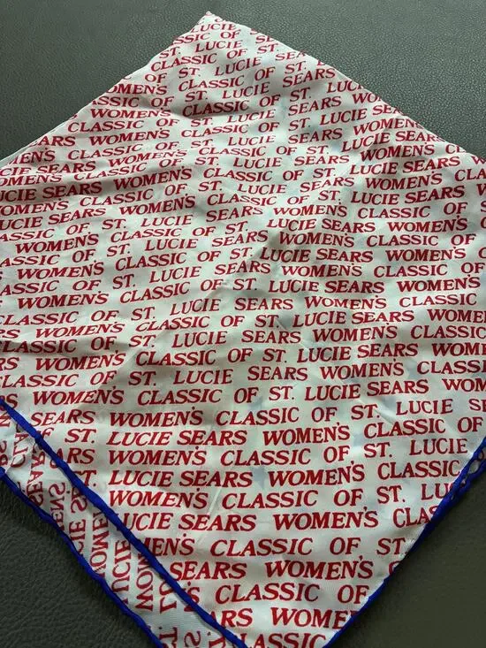 Vintage 1982 Women's Classic of St. Lucie Golf Scarf | Sears LPGA Souvenir