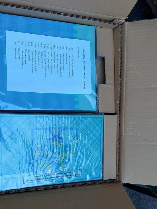 Blue Teal Floral Stationery Set