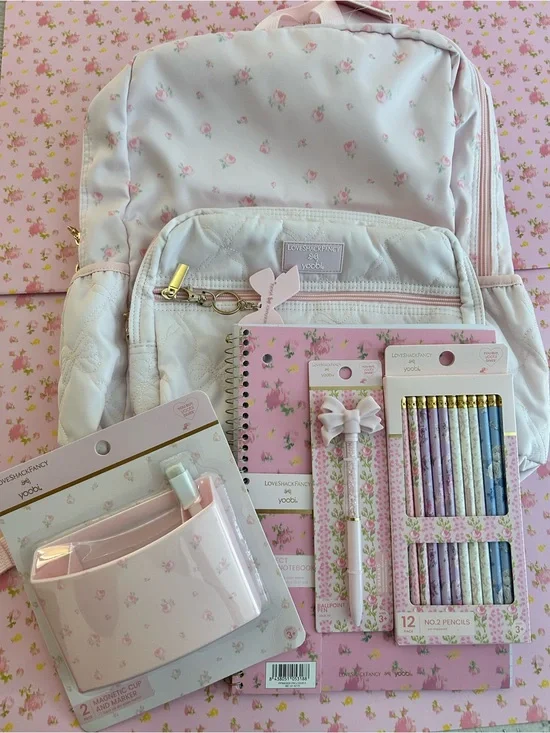 LoveShackFancy Backpack & Matching Stationery Accessories Set NWT