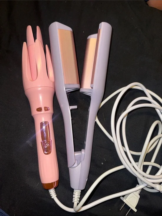Pink 2-in-1 Hair Styling Set — Flat Iron and Curling Wand