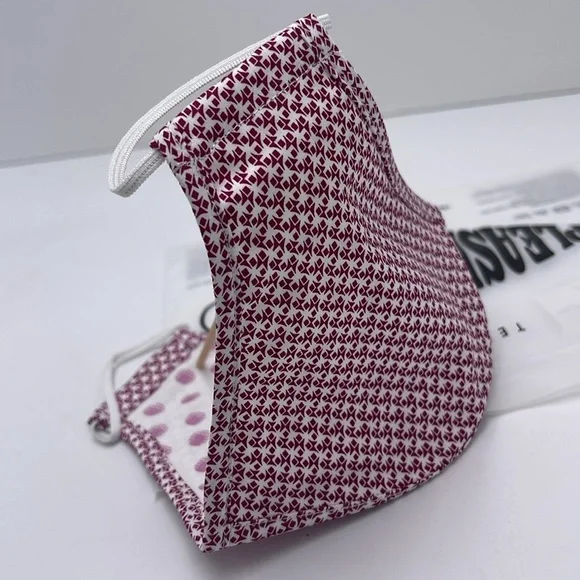 Red and White Patterned Face Mask TED BAKER LONDON Reversible Reusable NWT
