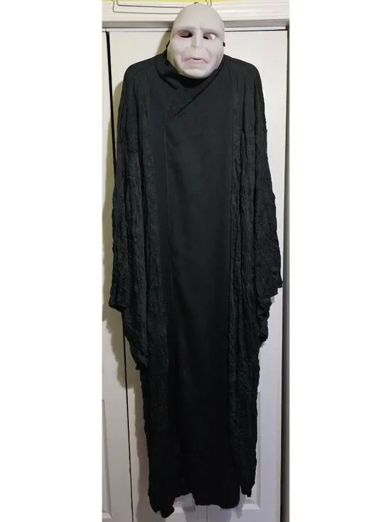 Harry Potter Lord Voldemort Costume Robe Cloak Wizarding World Adult Mens L/XL