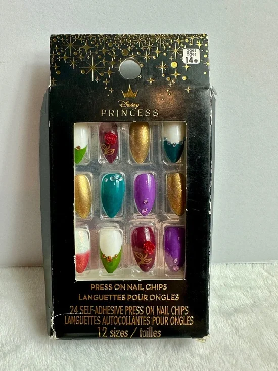 Spencer’s Disney Princess Press-On Nails 24 set new in box limited edition RARE