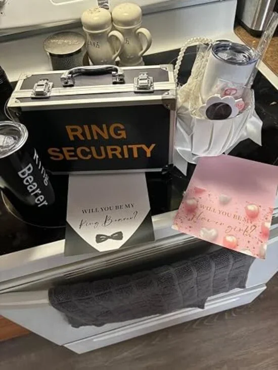 19 Pcs Ring Bearer Security Wedding Set and Flower Girl Proposal Set