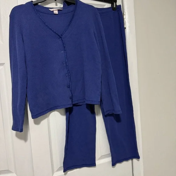 Victoria's Secret‎ Deep Blue Knit Pajama Set