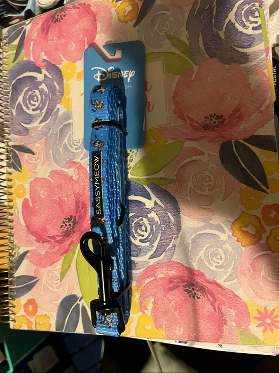 Disney Blue Cat Leash  with Mickey Pattern