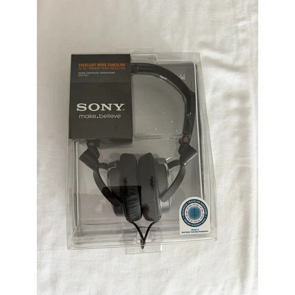 Sony MDR-NC7 Noise Canceling Headphones Black Foldable Travel Wired MDRNC7