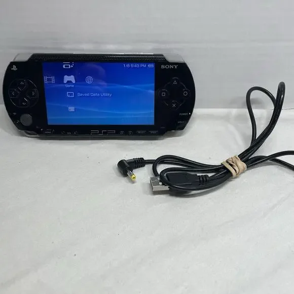 Sony PSP-1001 Black Handheld Console New Charger PSP-1001 Tested Working