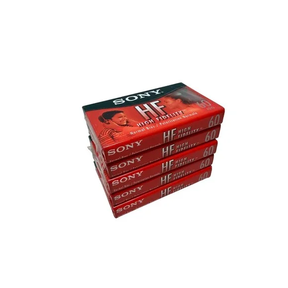 Sony HF 60 High Fidelity Type I Normal Bias Audio Cassette Tapes 5 Pack Sealed
