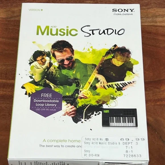 Sony ACID Music Studio 9 Version 9 PC DVD-ROM Music Production Software DAW
