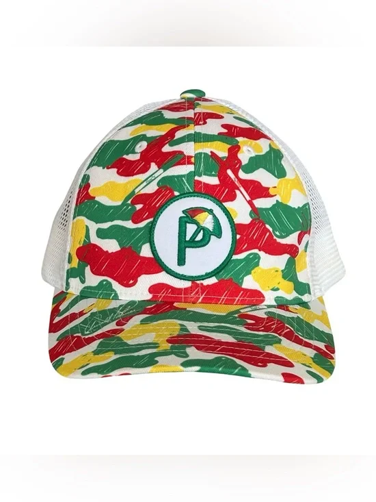 Puma Arnold Palmer 2022 Golf Trucker Hat Camo Mesh Snapback Cap Sample Rare