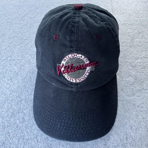 Vintage Villanova Wildcats Hat Cap Strap Back Mens One Size Black NCAA The Game