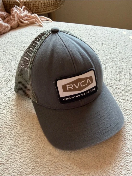 RVCA Olive Green Mesh Back Trucker Hat