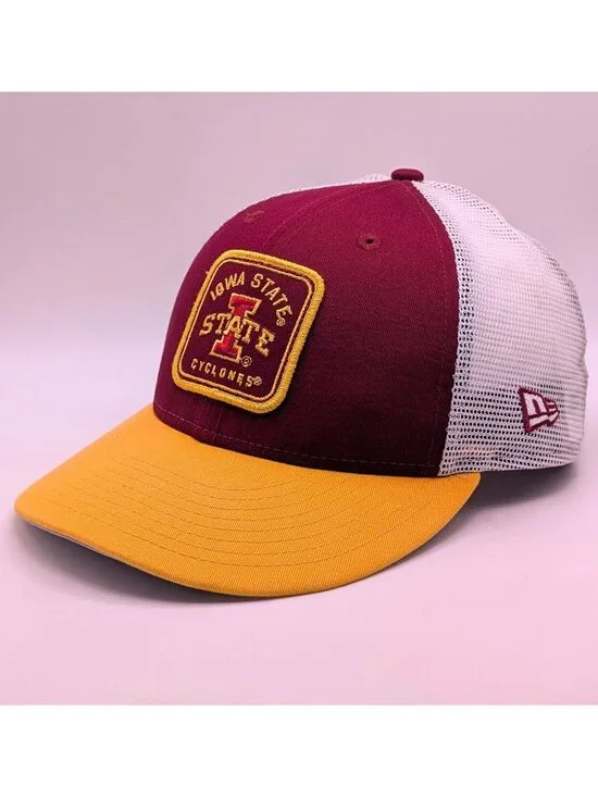 New Era Iowa State Cyclones NCAA 9FIFTY Snapback Hat Cap Burgundy Maroon Gold