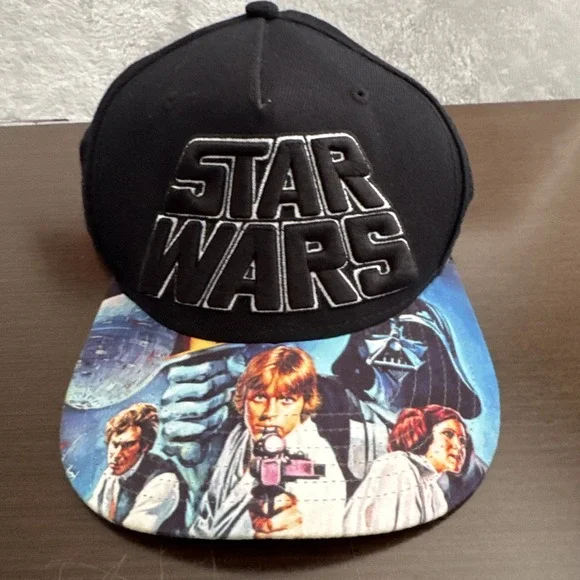 Star Wars A New Hope Snapback Hat Sublimated Poster Brim Cap Black