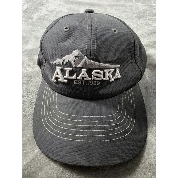 Juneau, Alaska Cruisewear & Company Hat OSFM Grey Embroidered Baseball Cap