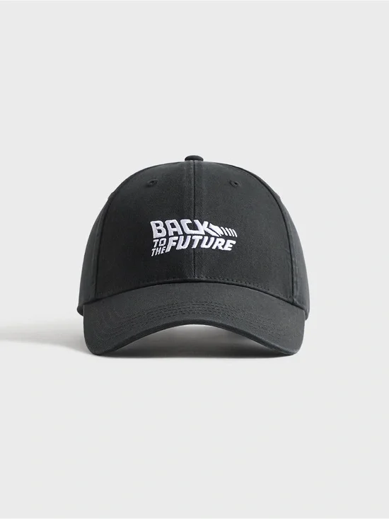 Kith for Back to the Future Twill Classic Cap Black Hat Embroidered Logo o/s