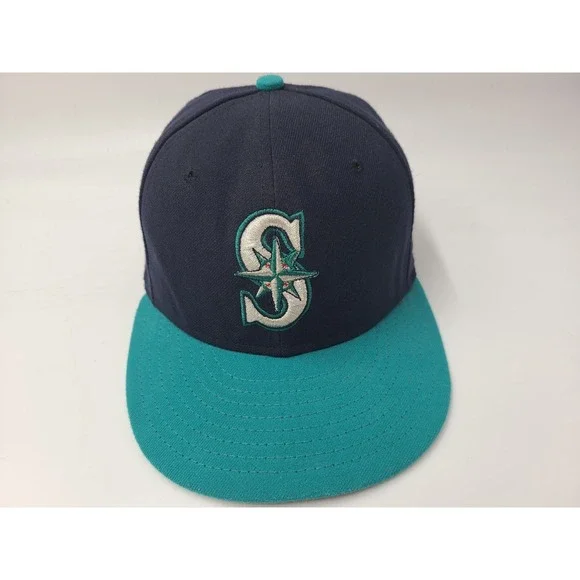 Seattle Mariners New Era 59Fifty Fitted‎ 6 7/8 Hat Cap Youth Men Women MLB Blue