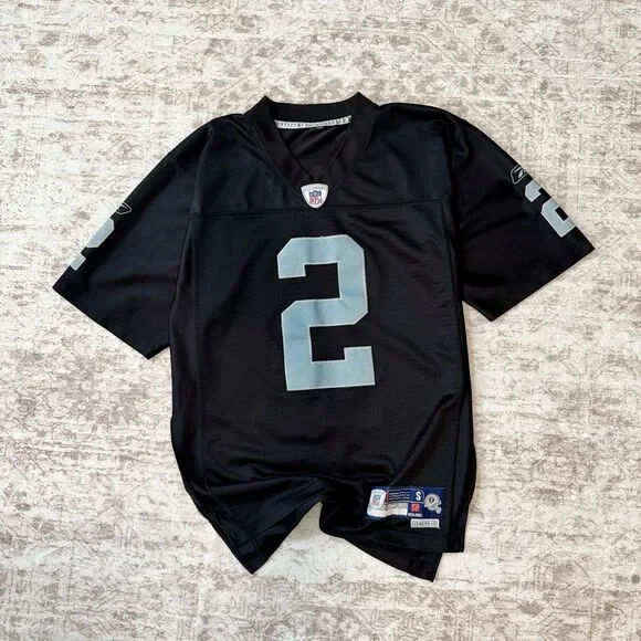 Reebok Oakland Raiders Russell #2 Regular Season Jersey Black/Silver Men’s S
