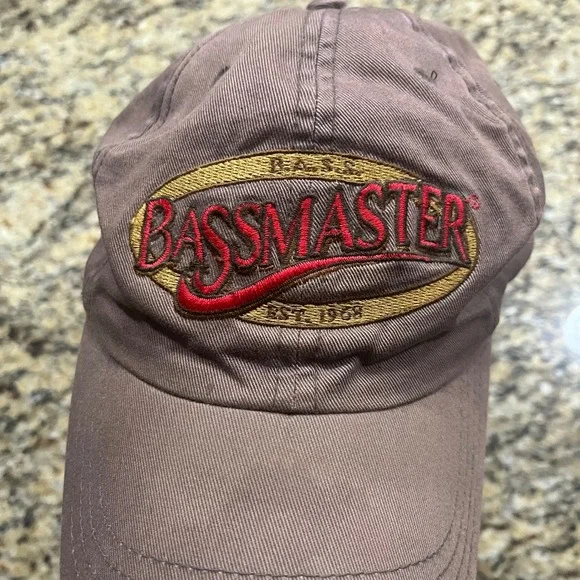 Bassmaster Hat Brown B.A.S.S. Est 1968 Embroidered Fishing Cap Adjustable OSFA