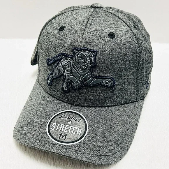 Zephyr Jackson State Tigers Gray Heather Hat Cap Stretch‎ Flex Medium NCAA