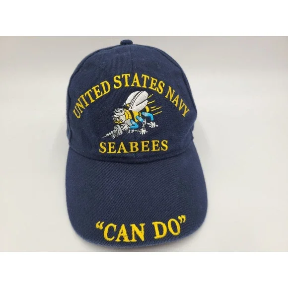 United States Navy Seabees Can Do Strapback Adjustable Hat Cap US Navy Men Women