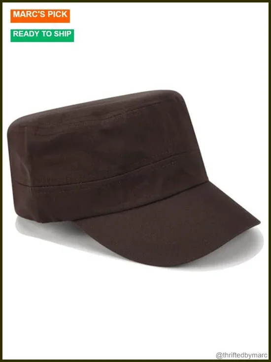 Unisex Military Style Baseball Cap with Buckle Closure