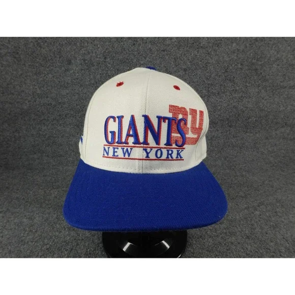 Reebok NFL Team Apparel New York Giants‎ Snapback Hat White Blue Red Adjustable