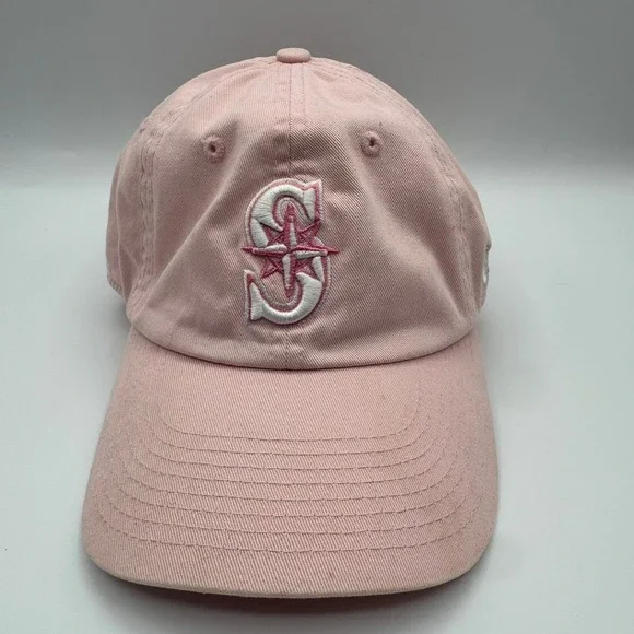 New Era Seattle Mariners Youth Hat Cap Pink‎ MLB Baseball Adjustable Signed
