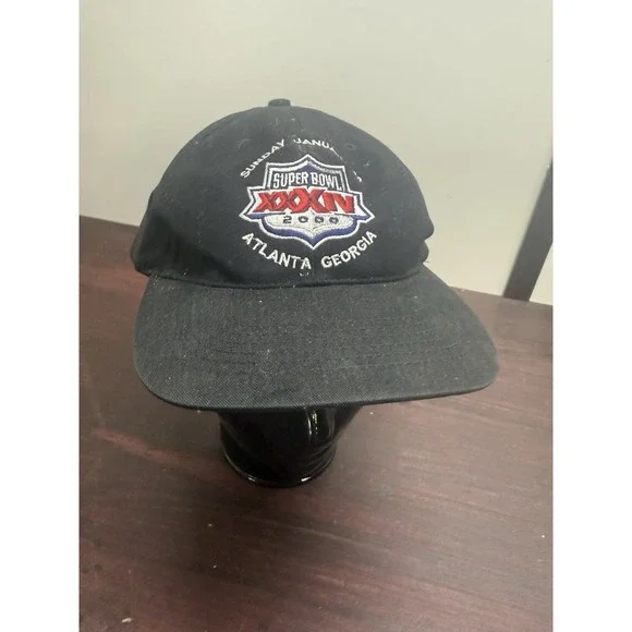 Super Bowl XXXIV 2000 Rams vs Titans Hat One Size black